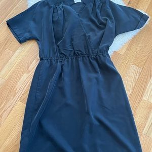 Loft Charcoal Gray Silk Dress